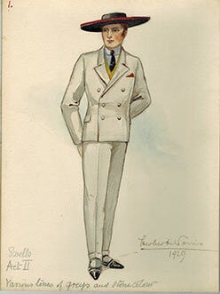 Item #51-1488 Mexican Man in a colorful rimmed Hat and a Pachuco suit and fancy shoes; costume...