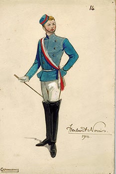 Item #51-1490 Young German Military Figure. Herbert Norris, 1875? - 1950