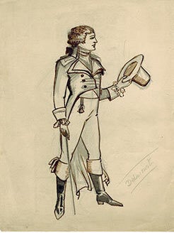 Item #51-1493 Portrait of Debucourt. Herbert Norris