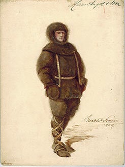 Item #51-1502 Man in Arctic Garb for the Theater Costume Maker Morris Angel & Son. Herbert Norris