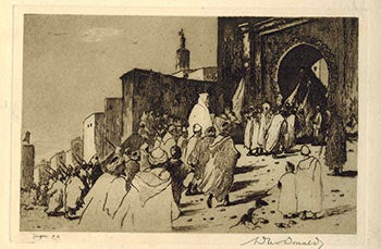 Item #51-1505 The Basha entering the Kasbah - Tangier [Morocco]. David Donald.