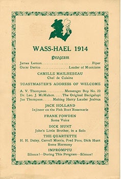 Wass-Hael - Program for the Annual 