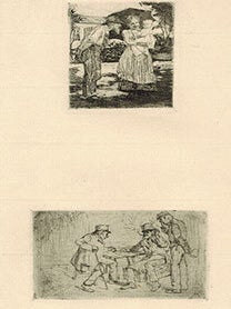 Item #51-1522 Kurzweil and Würfler (Baby's Playtime and Dice Players). EMIL ORLIK, Czech