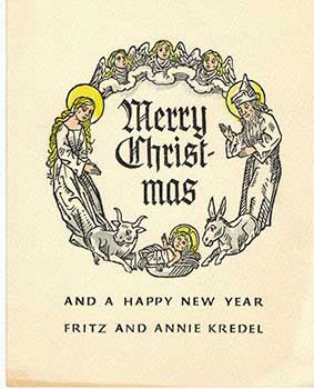 Item #51-1526 Merry Christmas: With sacred figures in a Circle. Fritz Kredel