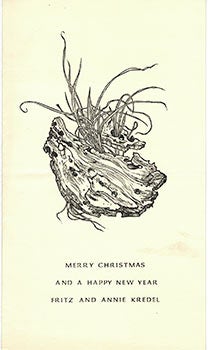 Item #51-1530 Merry Christmas: Foliage in Driftwood. Fritz Kredel