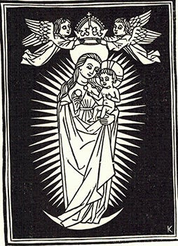 Item #51-1532 Merry Christmas: Madonna & Child with Angels. Fritz Kredel