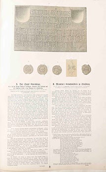 Item #51-1541 Das Siegel Gutenbergs & Mentelin's Gedächtnissstein zu Strassburg. Gutenberg, Mentelin.