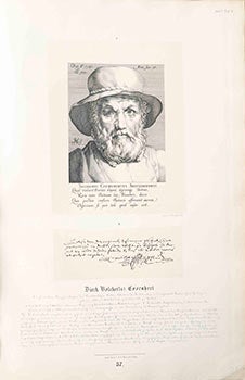 Item #51-1575 DIRCK VOLCKERTZ COORNHERT, Buchdrucker, Kupferstecher, und Kunstverleger zu...