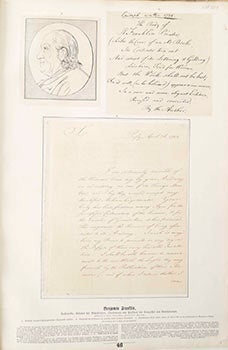 Item #51-1583 Benjamin Franklin Facsimile Documents and Portrait. Benjamin Franklin.