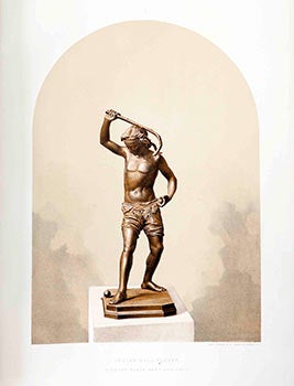 Item #51-1615 Indian Ball-Player, Statue by Nicanor Plaza Águila, Santiago, Chile. Nicanor...