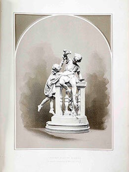 Item #51-1627 Children Blowing Bubbles; Marble sculpture by Donato Barcaglia. Donato Barcaglia