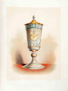 Item #51-1629 Enameled Goblet by Sazikov, St. Petersburg, Russia. Ignaty Sazikov