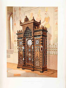 Item #51-1636 Inlaid and Carved Cabinet from Egypt. Egyptian Artisans