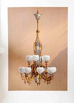 Item #51-1654 Chandelier at the American Centennial Exhibition at Philadelphia. 1876. Vance...