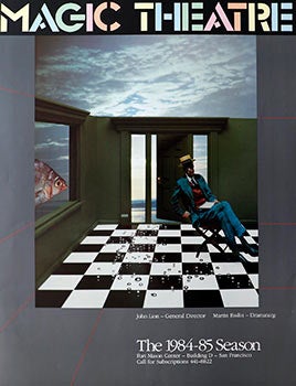 Item #51-1729 Magic Theatre. Poster for the 1984-1985 Season. Martin Esslin, James William McCaffry, 1918 –2002 - Dramaturg, -designer.
