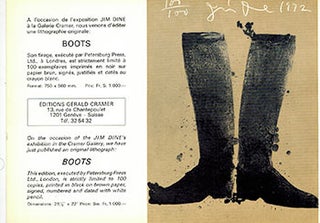 Item #51-1744 Boots. (Prospectus for the lithograph). Jim Dine, artist