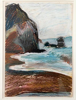 Item #51-1810 Pacific Ocean with Cliff. Lisa Esherick, born 1941
