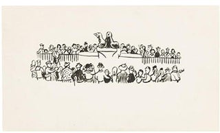 Item #51-1811 Seals Entertaining a Crowd. Drawing for the New Yorker. Signed. Garth Williams,...
