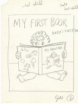 Item #51-1814 Trial Design for Cover of "Baby's First Book" (My First Book) I. Signed. Garth...