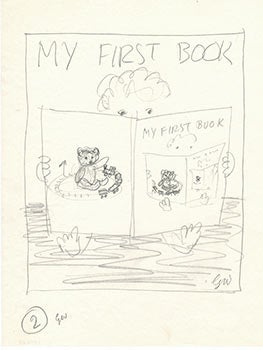 Item #51-1815 Trial Design for Cover of "Baby's First Book" (My First Book) II. Signed. Garth...