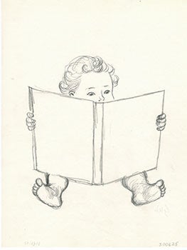 Item #51-1816 Trial Design for Cover of "Baby's First Book" (My First Book) III. Signed. Garth...