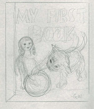 Item #51-1822 Trial Design for Cover of "Baby's First Book" (My First Book) IX. Signed. Garth...
