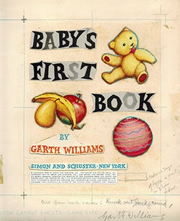 Item #51-1823 Trial Design for Cover of "Baby's First Book" (My First Book) X. Signed. Garth...