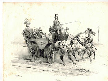 Item #51-1866 Calèche from Suite de voitures modernes et de chevaux harnachés. Victor Adam.