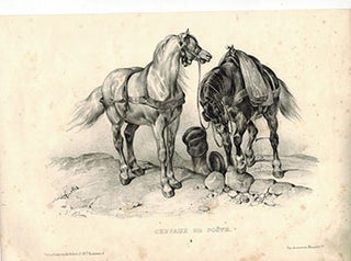 Item #51-1879 Chevaux de Poste. (Carriage Horses). Victor Adam