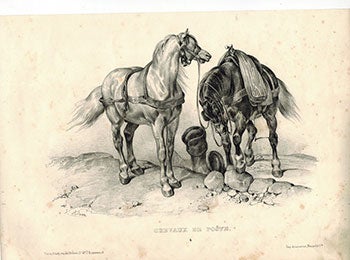 Item #51-1879 Chevaux de Poste. (Carriage Horses). Victor Adam.