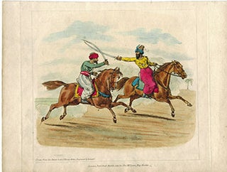 Item #51-1895 Dueling Arab Horsemen. Henry Alken, 1785 – 1851