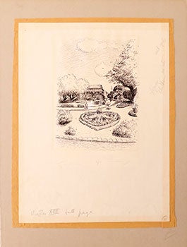 Item #51-1897 A Visit to the Park in Vienna. Original ink drawing for "The Door Opens" by Ernst...