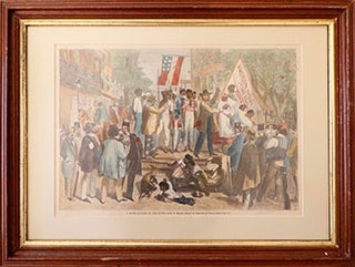 Item #51-1902 A Slave Auction at the South from an original sketch by Theodore R. Davis. Theodore...