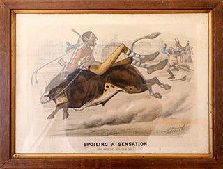 Item #51-1918 Spoiling a Sensation. The Bicycle Boy on a Bull. Thomas Worth