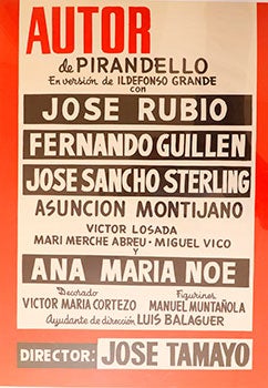 Pirandello, Luigi - Seis Personajes En Busca de Autor (En Italiano Sei Personaggi in Cerca D'Autore) (Autor de Pirandello En Verson de Ildefonso Grande. Madrid, 1967. )