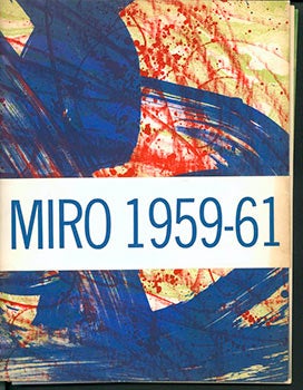 Item #51-2013 Miró 1959-1960 [1961]. Joan Miró, Yvon Taillandier, artist, author.
