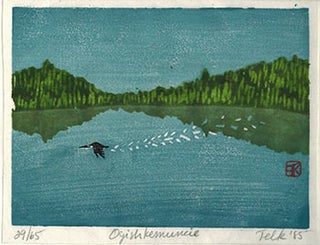 Item #51-2021 Kingfisher at Lake Ogishkemuncie in Minnesota. Telk