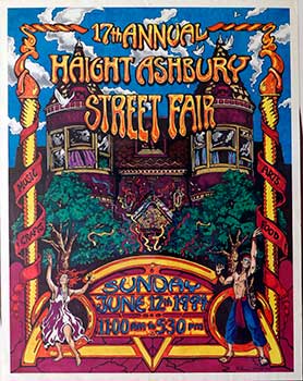 Item #51-2055 17th Annual Haight-Ashbury Street Fair. Poster. Shane Grogg
