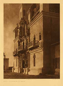 Curtis, Edward Sheriff (1868-1952) - Facade - San Xavier Del Bac Mission. [Tucson, Ariz. ] Portfolio Plate No. 51. (Large Format Supplementary Plate for the North American Indian)