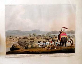 Item #51-2124 Driving Elephants into a Keddah. Plate 8 from the Second Elephant Folio edition...