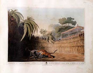 Item #51-2140 Exhibition of a Battle between a Buffalo and a Tiger. Plate 24 from the Second...