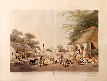 Howett, Samuel (Artist - 1756-1822) and Thomas Williamson (Author -1758-1817) - Dooreahs, or Dog-Keepers, Leading out Dogs. Plate 37 from the Second Elephant Folio Edition of Oriental Field Sports : Being a Complete, Detailed, and Accurate Description of the Wild Sports of the East. .