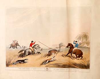 Howett, Samuel (Artist - 1756-1822) and Thomas Williamson (Author -1758-1817) - The Hog-Deer at Bay [with Hunters on Horses and Dogs]. Plate 40 from the Second Elephant Folio Edition of Oriental Field Sports : Being a Complete, Detailed, and Accurate Description of the Wild Sports of the East. .