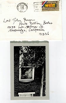 Item #51-2231 Photograph on folded letter to Herb Yellin of Lord John Press by the son of the...
