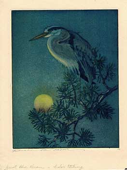 Item #51-2245 Great Blue Heron. Benson Bond Moore