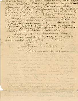 Item #51-2246 Letter to the Texas collector N.C. Matthewson from the artist Benson Bond Moore....