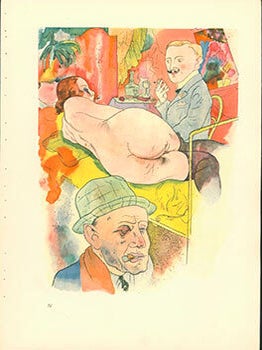 Item #51-2262 Ecce Homo. (1921) Aquarell Plate No. IV from Ecce Homo. Originalausgabe. First...