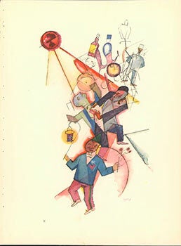 Item #51-2268 Johannisnacht . Midsummer Night (1918) Aquarell Plate No. X from Ecce Homo....