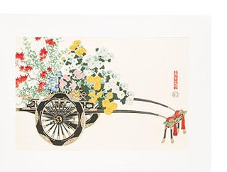Item #51-2276 Flower Cart in Autumn. Kin-u Takeshita, active circa 1930s - 1950s