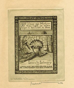 Item #51-2317 Bookplate of the Abraham Lincoln Library of Stanley H. Byram. Bernhardt Wall